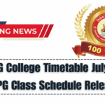JGSSMPG College Timetable July 2025 – UG/PG Class Schedule Released