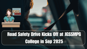 Road Safety Drive Kicks Off at JGSSMPG College in Sep 2025
