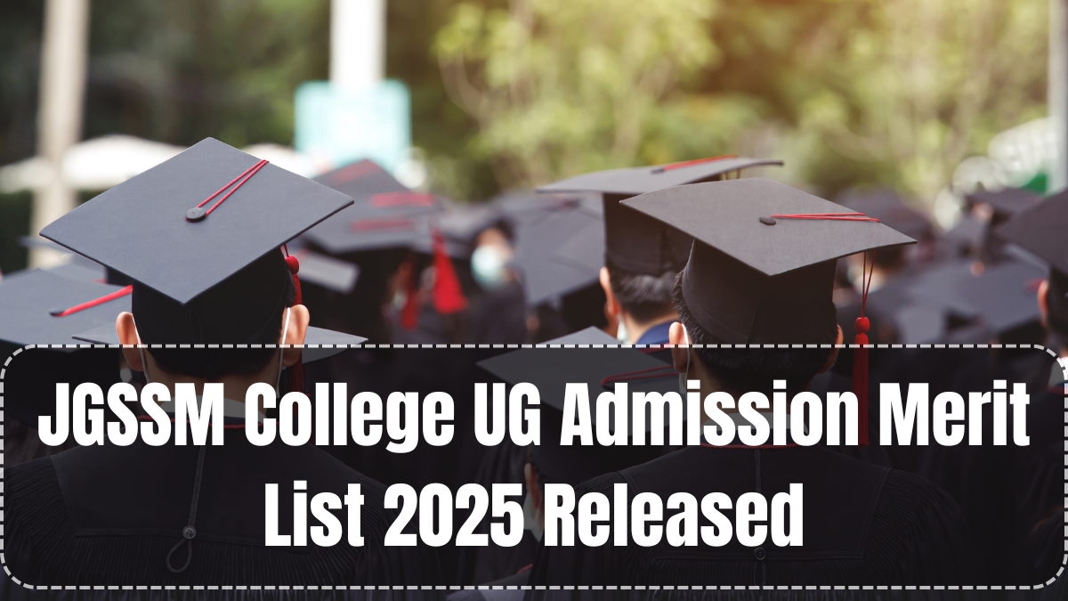 JGSSM College UG Admission Merit List 2025 Released