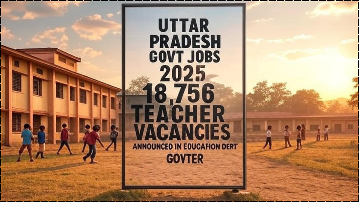 UP Govt Jobs 2025 – 18,756 Teacher Vacancies Announced in Education Dept