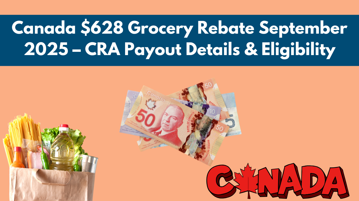 Canada $628 Grocery Rebate September 2025 – CRA Payout Details & Eligibility